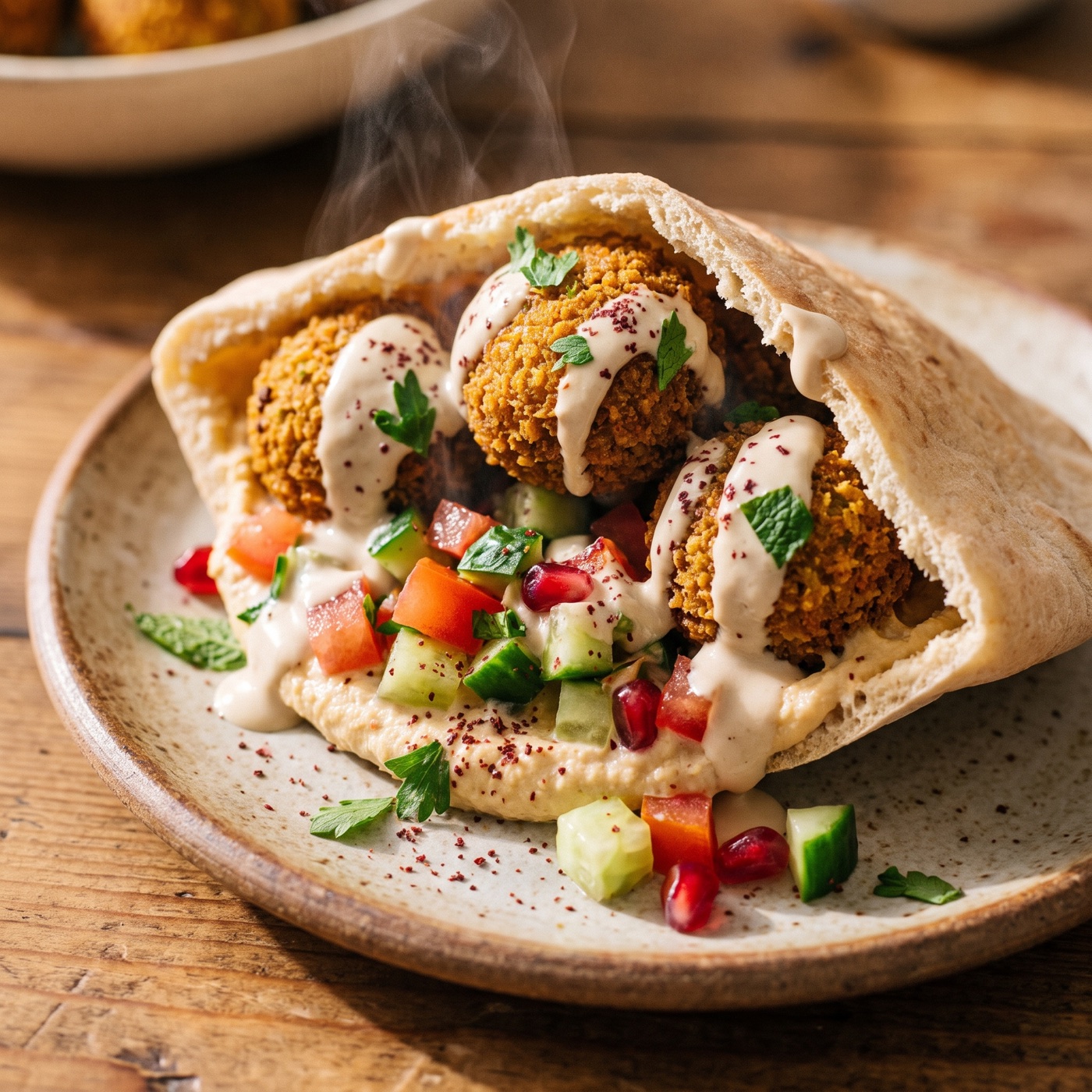 Falafel pita at Mama Pita Food Truck